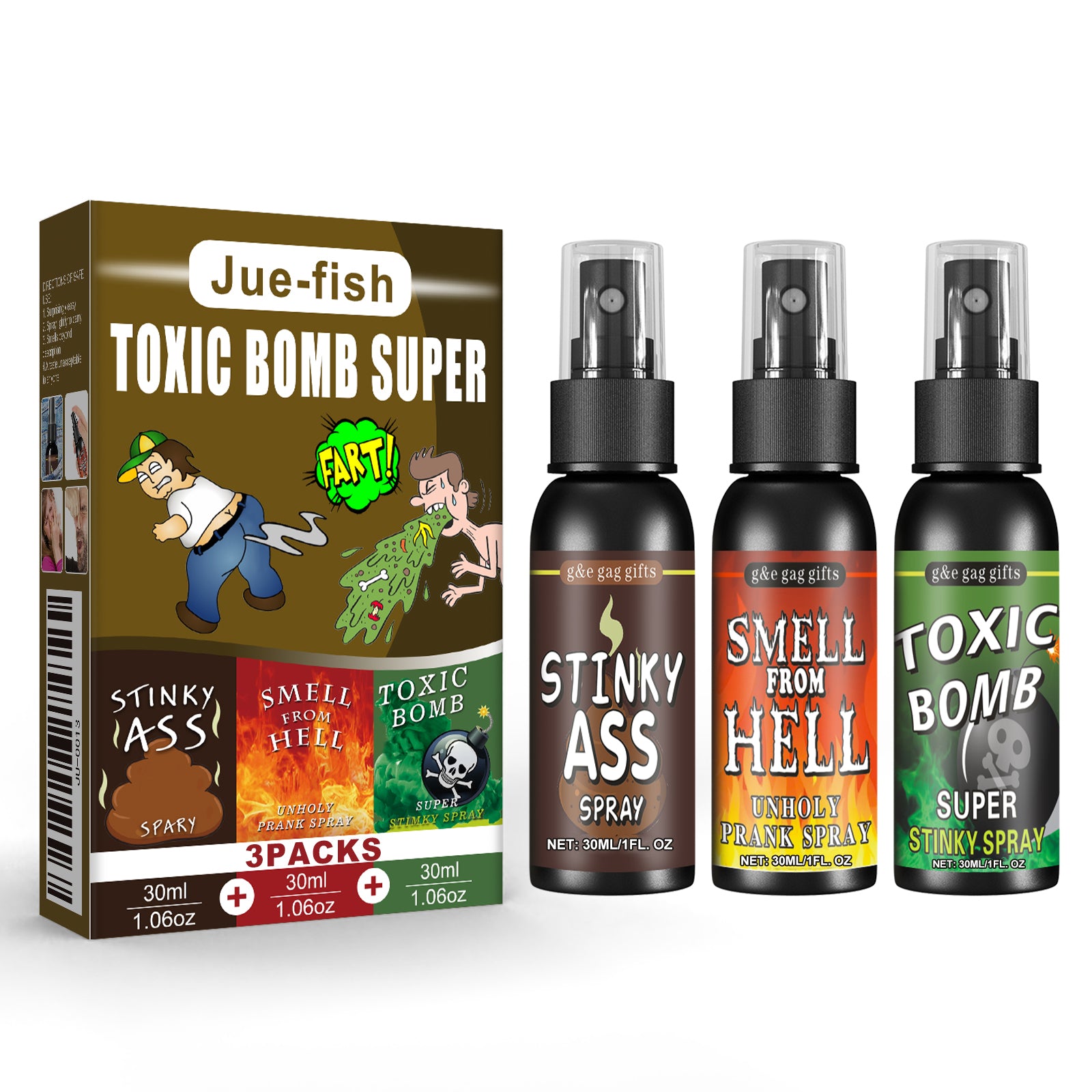 Fifuroes Fart Spray, April Fool's Day Pooper Toy Spoof Stink Entertainment Poop Hell Bomb Smell